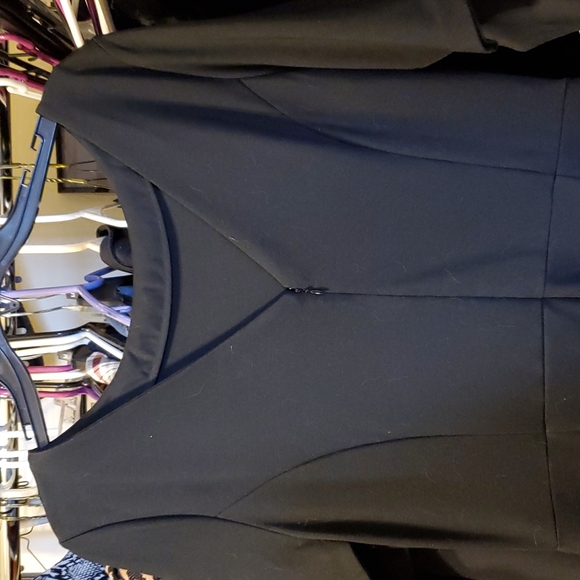 Ann Taylor Black Ponte V-Back dress - Picture 2 of 6